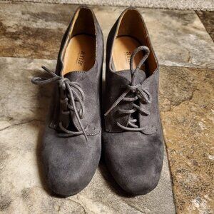 A.N.A. Lace Up Spectator Pumps Booties Womens 8.5 Faux Suede Brown